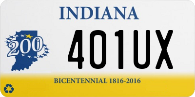 IN license plate 401UX