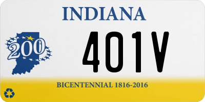 IN license plate 401V