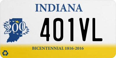 IN license plate 401VL