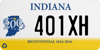 IN license plate 401XH