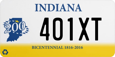 IN license plate 401XT