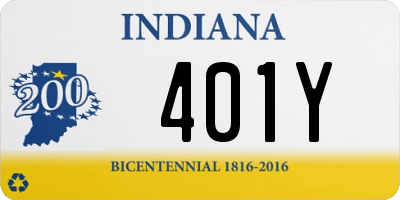 IN license plate 401Y