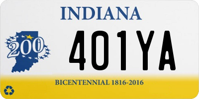 IN license plate 401YA