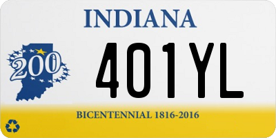 IN license plate 401YL