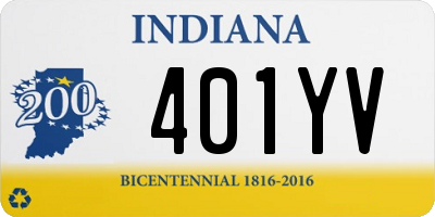 IN license plate 401YV