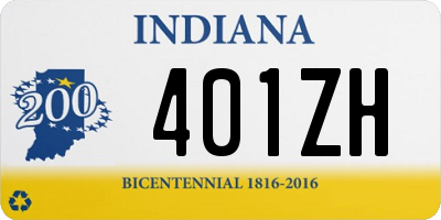 IN license plate 401ZH