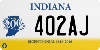 IN license plate 402AJ