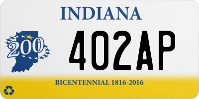 IN license plate 402AP