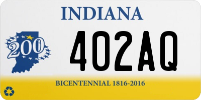 IN license plate 402AQ