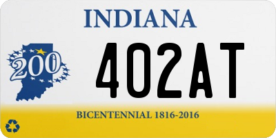 IN license plate 402AT