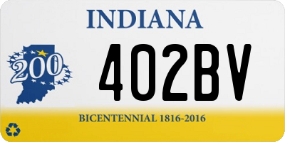 IN license plate 402BV