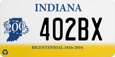 IN license plate 402BX