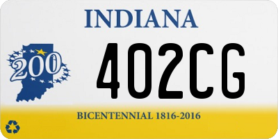 IN license plate 402CG