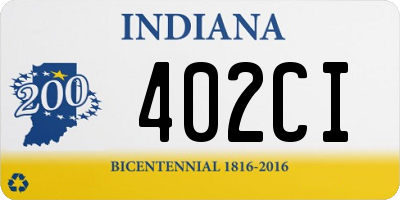 IN license plate 402CI