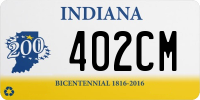 IN license plate 402CM