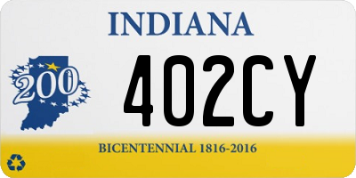 IN license plate 402CY