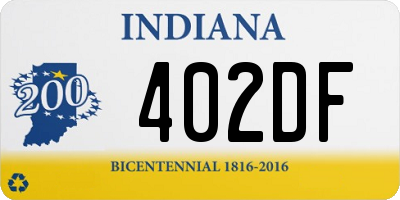 IN license plate 402DF