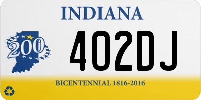 IN license plate 402DJ