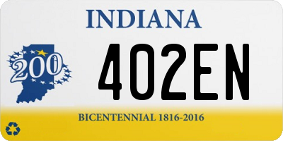 IN license plate 402EN