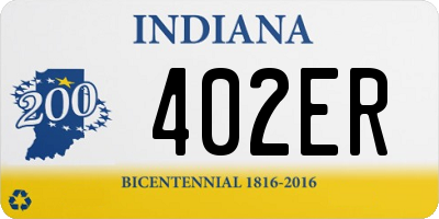 IN license plate 402ER