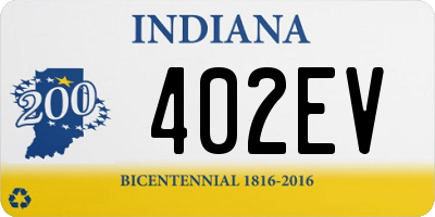 IN license plate 402EV