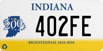 IN license plate 402FE