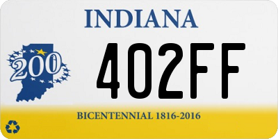 IN license plate 402FF