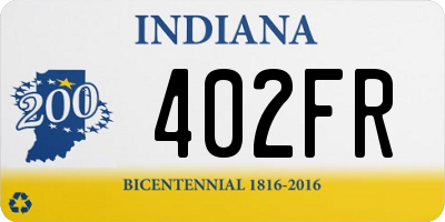 IN license plate 402FR