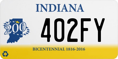 IN license plate 402FY