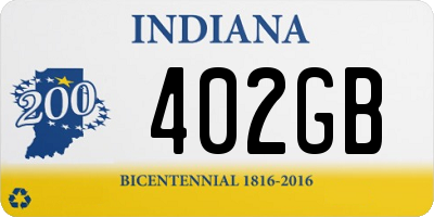 IN license plate 402GB