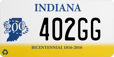 IN license plate 402GG