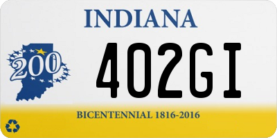 IN license plate 402GI