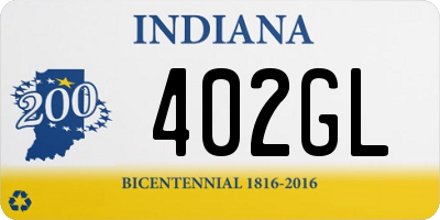 IN license plate 402GL