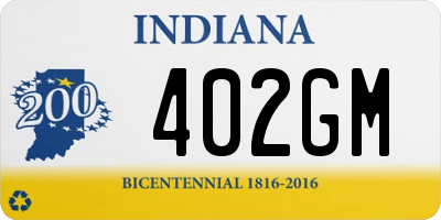 IN license plate 402GM