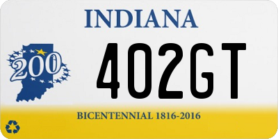 IN license plate 402GT