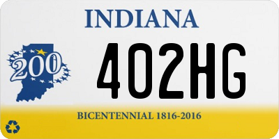 IN license plate 402HG