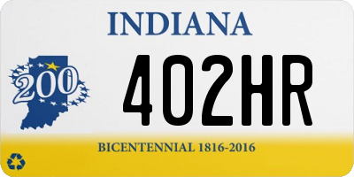 IN license plate 402HR