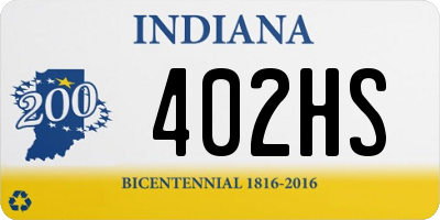 IN license plate 402HS