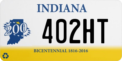 IN license plate 402HT