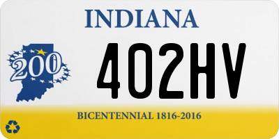 IN license plate 402HV