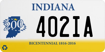 IN license plate 402IA