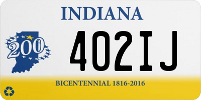 IN license plate 402IJ