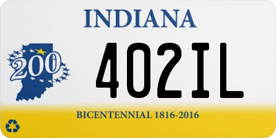 IN license plate 402IL