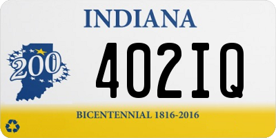 IN license plate 402IQ