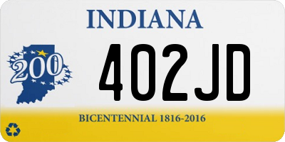 IN license plate 402JD