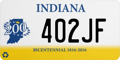 IN license plate 402JF