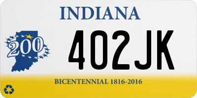 IN license plate 402JK