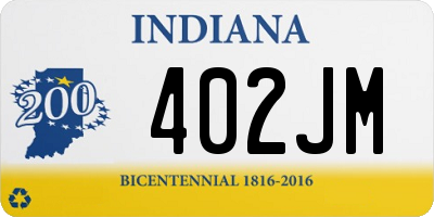 IN license plate 402JM