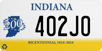IN license plate 402JO