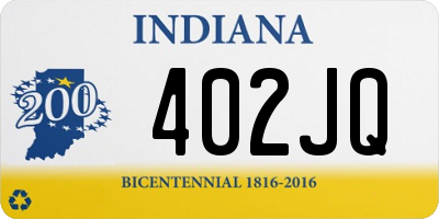 IN license plate 402JQ